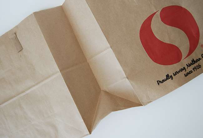 Recycled gift wrap ideas - paper bag