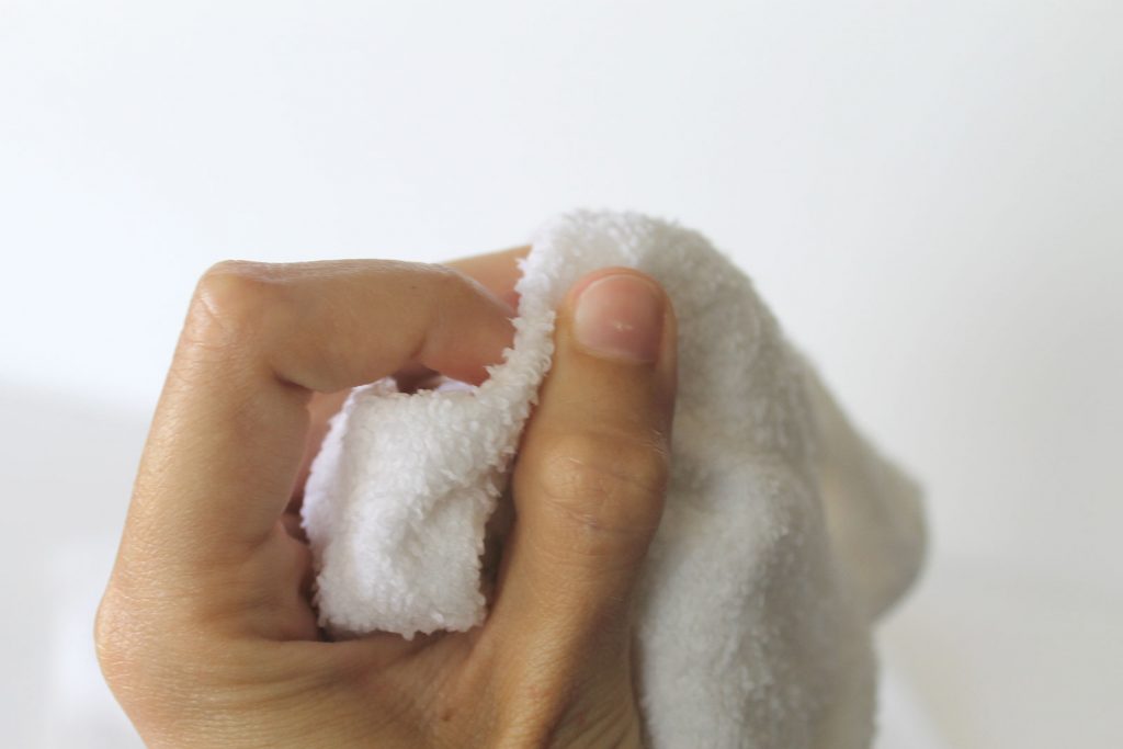 Natural manicure warm towel