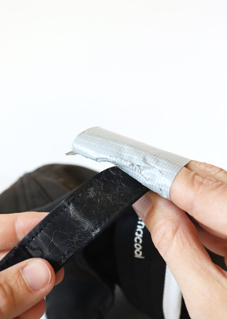 How to clean Velcro with duct tape