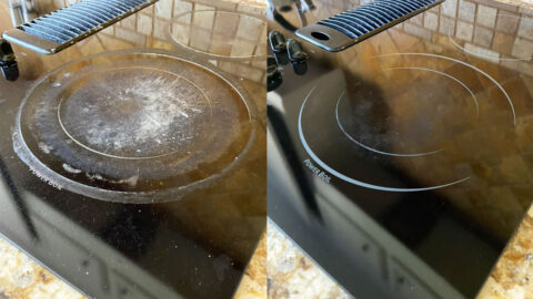 How to remove burn marks from a glass stove top